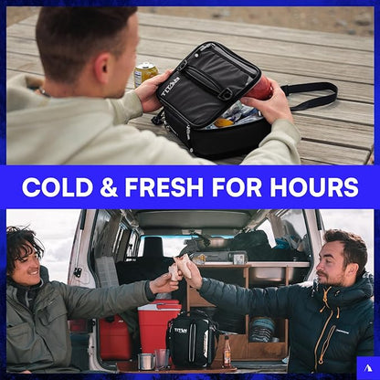 Titan High Performance Fridge Cold Expandable Insulated Lunch Box - Black/Silver