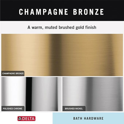Delta Trinsic Hand Towel Holder Champagne Bronze Towel Racks for Bathroom Wall Square-Towel Ring Holder for Bath-Towel Hanger-for Kitchen,Bathroom Accessories 759460-CZ,(Pack of 3)