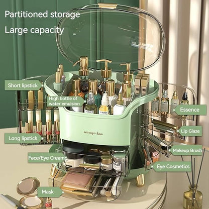 Large Makeup Organizer Countertop Vanity Organizer Cosmetic Organizer Makeup Storage Box Bathroom Counter Organizer Perfume Skincare Organizers Gift Women Girls Clear Design Easy Visibility