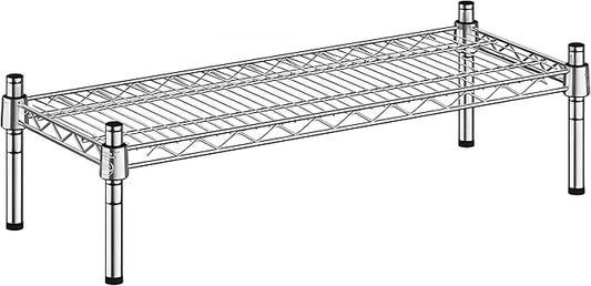 12" x 30" x 8" Chrome Wire Storage Shelf, Dunnage Rack, Commercial 1 Tier Small Shelf