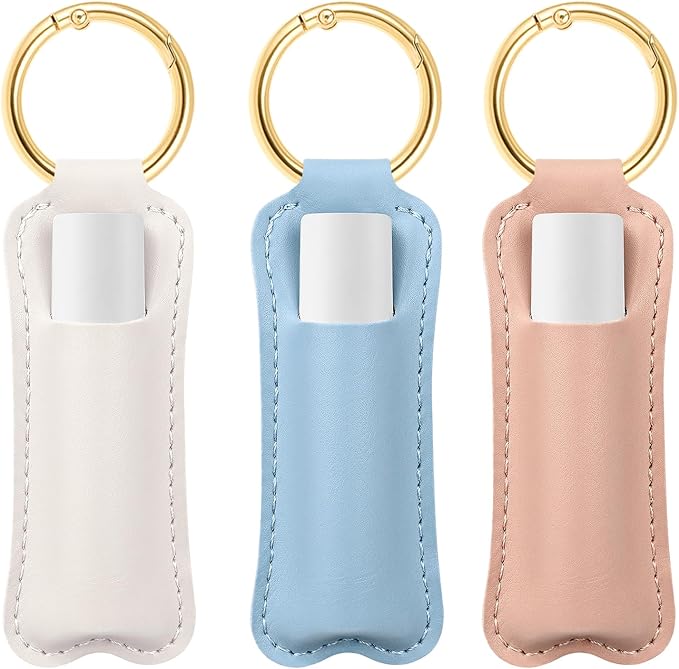 HEYSKAY Lip Balm Holder Keychain,Stocking Stuffers Gifts Lipstick Keychain Holder Compatible with Chapstick,Lipgloss Keychain