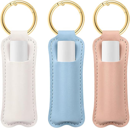 HEYSKAY Lip Balm Holder Keychain,Stocking Stuffers Gifts Lipstick Keychain Holder Compatible with Chapstick,Lipgloss Keychain