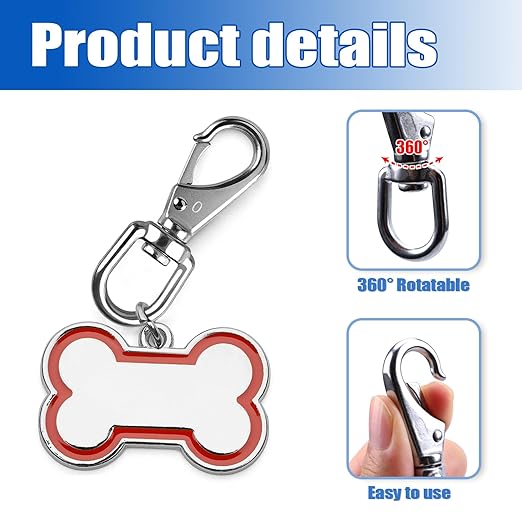 KINLINK 304 Stainless Steel Swivel Snap Hooks, 4 Pack 4.6 Inch Flag Pole Clips, Heavy Duty Large Spring Snap Hooks for Boat Anchor Ropes and Cables
