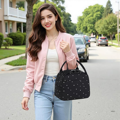 Bluboon Lunch Bag for Women Men Cute Lunch Tote Bags Reusable Insulated Lunch Box Large Capacity Reusable Insulated Cooler for Work Picnic or Travel