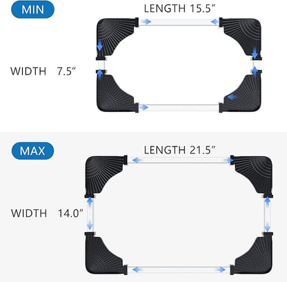 Computer Tower Stand - Adjustable PC Stand for Most Desktop Towers - Elevate and Organize Your Desktop - Mobile CPU PC Holder Cart Riser Printer
