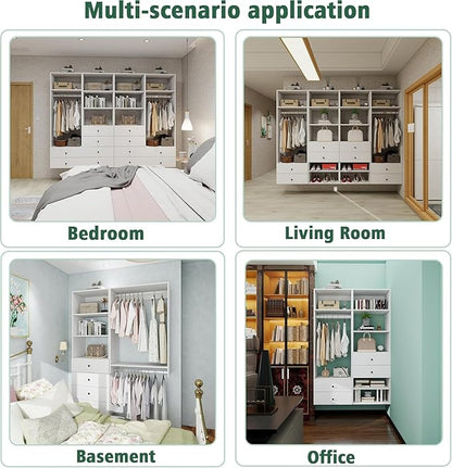 Modern Closet System for Walk In Closets, Built In Organizer Shelving Units, Modular Storage Solutions, Wall Mount Closet Organization Systems