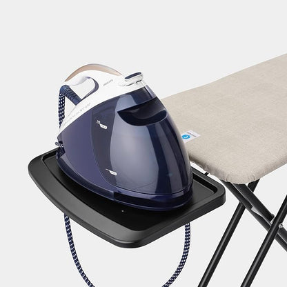 Brabantia - Ironing Board C - Extra Large Steam Unit Holder - Adjustable in Height - Non-Slip Rubber Feet - Cotton Cover with Foam Layer - Foldable XL Unit - Denim Gray - 49 x 18 inches