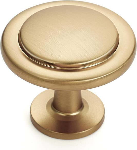 Ravinte 1 Pack 1-1/4 inch Kitchen Cabinet Knobs Champagne Bronze Dresser Zinc Pulls Door Drawer Handles for Dresser Drawers