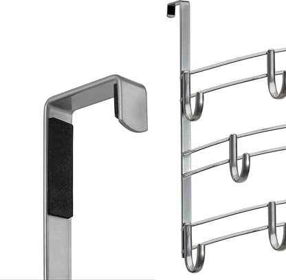 LYNK Professional® Home™ Over The Door Hooks - 14 Hook Over The Door Hanger - Over Door Coat Rack - Hanging Towels or Clothes - Bathroom, Bedroom or Laundry Room - Lifetime Ltd. Warranty – Platinum