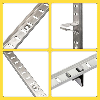 Adjustable Shelf Bracket 40 Inch 8 Pack Shelf White Pilaster Strips Shelf Rail Shelf Track Adjustable Wall Shelves Shelf Standards and Supports for Cabinet Closet Organization