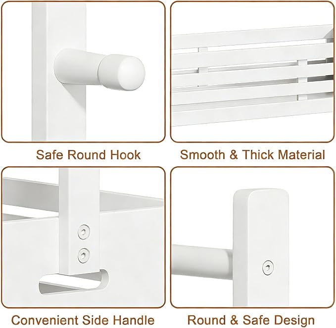 Kids Clothing Rack for Toddler, Pets Clothes Rack with Storage Box & Hanging Rod for Dogs/Cats, Baby Clothes Closet Stand for Nursery Room (White, Kids)