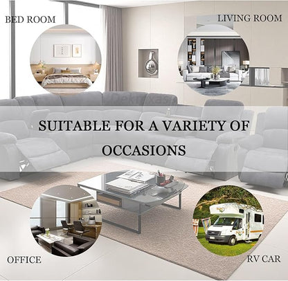Dark Grey Corduroy Reclining Sectional Sofa Set, Living Room Furniture Sets, Sectional Maunal Recliner Sofa and Chair with Cup Holders, Drop-Down Table,Storage Console for Living Room,Bedroom