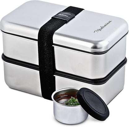 Leak Proof Stainless Steel Bento Box, Stainless Steel Lunch Box For Adults, Metal Bento Box, Japanese Lunch Container, Large With Compartment, Korean Bentobox, Non Toxic, Microwave Safe