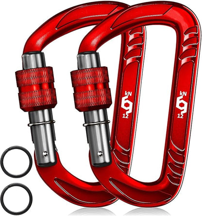 12kN (2697 lbs) Heavy Duty Carabiner Clips, for Securing Pets, Outdoor, Camping, Hiking, Hammock, Dog Leash Harness, Keychains