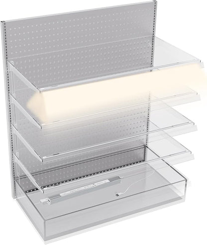 Gondola Shelving Lights 36" kit with 8 pcs 4200K Daylight White LED Light Bars,Power Supply and Accessories for Super Market, Retail Display, Business Shelves via Magnets to fit (36" 8PCS)