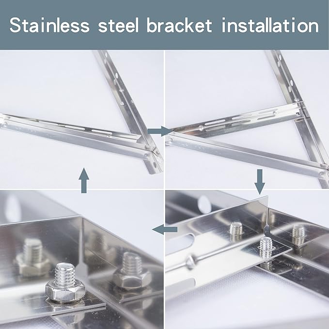 Wall Mounting Bracket for 9000-36000 BTU Condenser，Ac Support Brackets Rust Free Stainless Steel for Mini Split Air Conditioner Heat Pump Systems. (Large（9000-36000BTU）)
