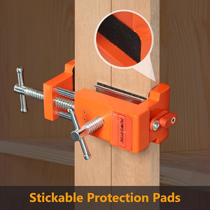 POWERTEC Cabinet Face Frame Clamps (2 Pack) - Cabinet Installation Tool with Drill Guide, Precise Alignment & Secure Hold (72126)