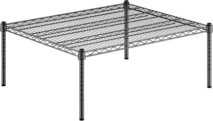 30" x 36" x 14" Black Epoxy Wire Storage Shelf, Dunnage Rack, Commercial 1 Tier Small Shelf