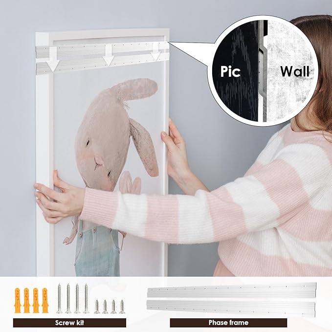 French Cleat Hanger Heavy Duty 30 Inch Aluminum Z Bar Clips for Hanging Mirrors, Pictures, Whiteboards, Shelves, and More - Interlocking Wall Mirror Mounting Hardware 200 lbs Picture Hanger