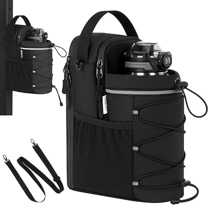 Magnetic Gym Bag with Storage Pockets & Bottle Holder, Lightweight Sports Organizer with Detachable Shoulder Strap, Fitness Bag for Gym, Training, Travel & Home Gym, Durable Strong Magnets Design