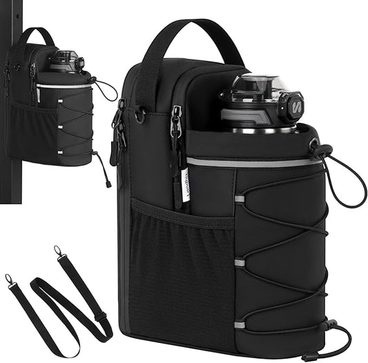Magnetic Gym Bag with Storage Pockets & Bottle Holder, Lightweight Sports Organizer with Detachable Shoulder Strap, Fitness Bag for Gym, Training, Travel & Home Gym, Durable Strong Magnets Design