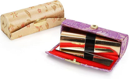 TOPZEA 24 PCS Lipstick Holder Case with Mirror, Lip stick Storage Case Mini Portable Floral Jewelry Holders Box Cosmetic Makeup Travel Cases for Purse, Party favor, Return Gifts, Random Colors
