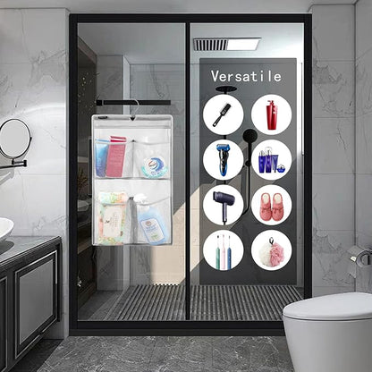 Mesh Shower Organizer Hanging Caddy Quick Dry Bathroom Storage for Toiletry Accessories with Rotating Hanger (4 Pockets)