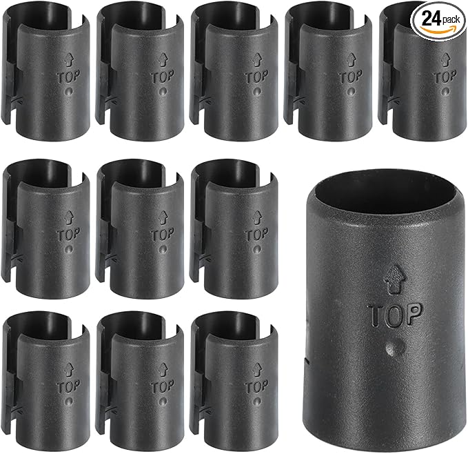 uxcell Wire Shelf Clips, 24pcs 1 Inch(25mm) Wire Shelving Lock Clips, Plastic Shelving Sleeves Replacements for Wire Shelving System(12 Pairs)