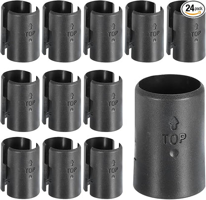 uxcell Wire Shelf Clips, 24pcs 1 Inch(25mm) Wire Shelving Lock Clips, Plastic Shelving Sleeves Replacements for Wire Shelving System(12 Pairs)
