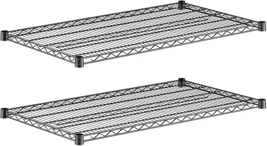 2-Pack Black 24" x 42" Additional Wire Shelf for Shelving Units, Replacement Shelves for Wire Rack