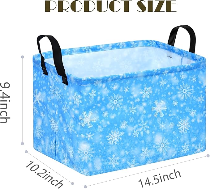 Snow Storage Basket,Kids Storage Bins Closet Organizer Cube Collapsible Nursery Hamper Waterproof Clothes Toy Bin Book Shelf Party Decor
