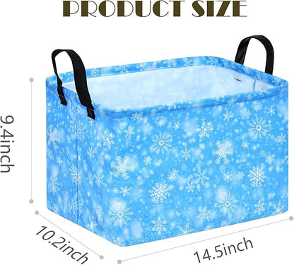 Snow Storage Basket,Kids Storage Bins Closet Organizer Cube Collapsible Nursery Hamper Waterproof Clothes Toy Bin Book Shelf Party Decor
