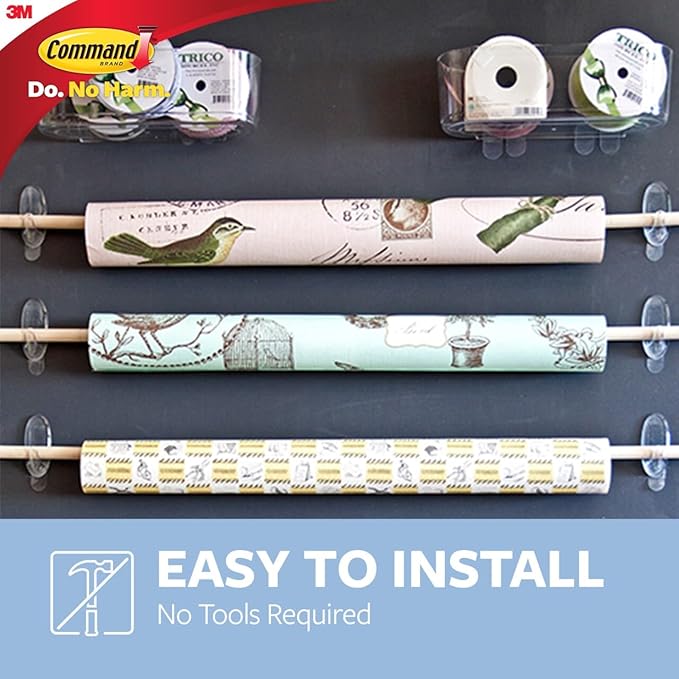 Command Small Clear Oval Hooks, 2 Wall Hook and 4 Strips, Damage-Free Hanging with Adhesive, No Tools Great for Hanging Home and Room Decor, Holds up to 1 lb