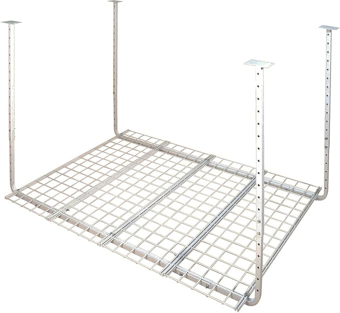 Ceiling Mounted Adjustable Shelf in White