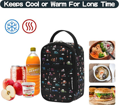 Small Insulated Lunch Bag- Snack Bag- Mini Cooler Bag with Handle for Travel,Work,School(Storage Space below 20oz)- Also Suitable for Pairing with Food Jar