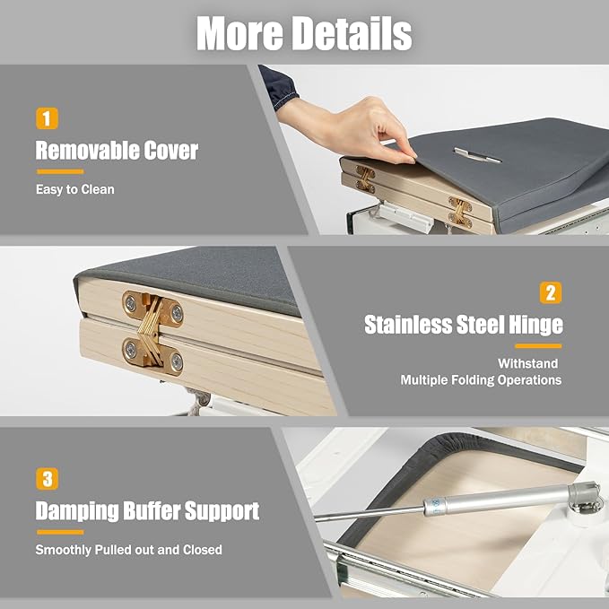 Wall Mounted Ironing Board, Foldable Ironing Board, 180¡ã Swivel Sturdy Ironing Station for Home, Apartment & Small Spaces (Style 5)