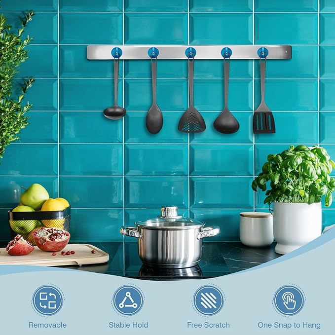 Neosmuk Magnetic Hooks, Cruise Ship Essentials, 80lb+ Heavy Duty Magnetic Hooks for Cruise Cabins, Refrigerator, Grill, Hanging, and Travel | Extra Strong Must-Haves Magnet Hook,RoyalBlue, 5 Pack