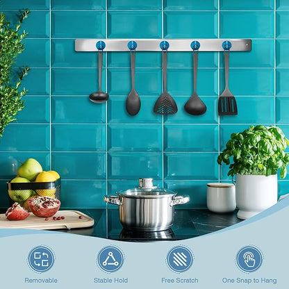 Neosmuk Magnetic Hooks, Cruise Ship Essentials, 80lb+ Heavy Duty Magnetic Hooks for Cruise Cabins, Refrigerator, Grill, Hanging, and Travel | Extra Strong Must-Haves Magnet Hook,RoyalBlue, 5 Pack