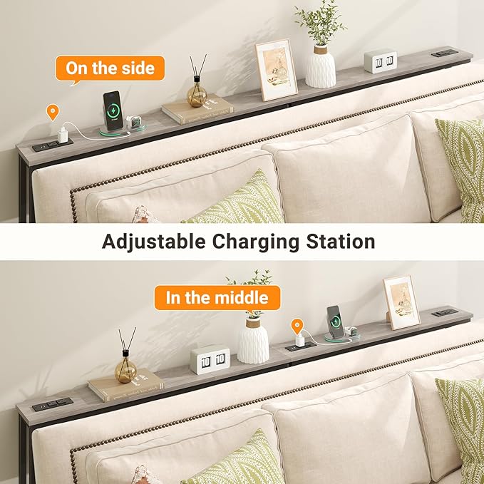 ELYKEN 2 Pack 5.9" Narrow Console Sofa Table with Power Outlets, Total 78.8” Long Behind Couch Table with Charge Station and 5.9’ Extension Cord for Living Room, 5.9" D x 78.8”W x 29.5”H, Gray