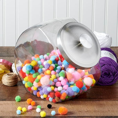 Anchor Hocking Penny Candy Jar 1 Gallon Glass Jar with Lid, Set of 2 Jars