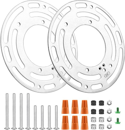 2 Pack Universal Mounting Bracket, 4 Inch Steel Round Light Crossbar, For Wall, Ceiling, Chandelier