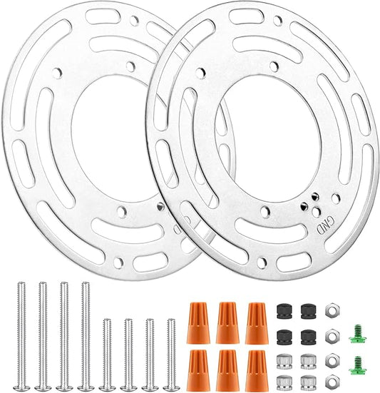 2 Pack Universal Mounting Bracket, 4 Inch Steel Round Light Crossbar, For Wall, Ceiling, Chandelier