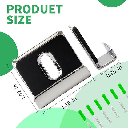 Metal Mirror Holder Clips-8Pack Mirror Hanging Kit,Steel Heavy Duty Frameless Picture Mounting Hardware and Screw,Frameless Glass Anchors Hardware for Wall Hanging Photo Frames Tiles and Billboard