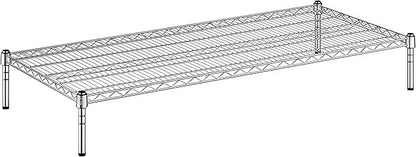 24" x 54" x 8" Chrome Wire Storage Shelf, Dunnage Rack, Commercial 1 Tier Small Shelf