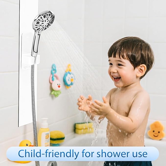 Modular Magnetic Handheld Shower Head Holder, 5-Section Customizable Sliding Rail with Tool-Free Adhesive Installation, Adjustable Height and Angle for Shower Chairs, Kids, Pets, Elderly, RV, Bathtub