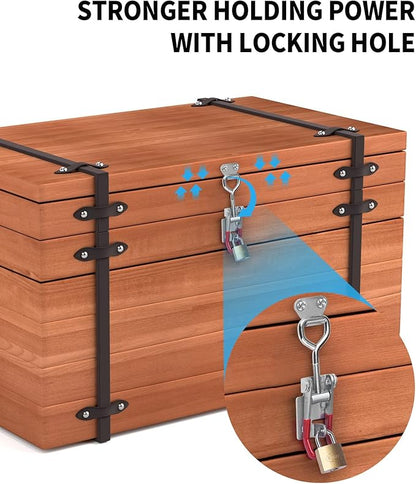 Heavy Duty Toggle Latch Clamp 4002, Adjustable Toggle Clamp Latch With Lock Hole, 550Lbs Holding Capacity Pull Latch for Smoker Lid Jig, Tool Box Case 2Pack (with 10PCS Screws)