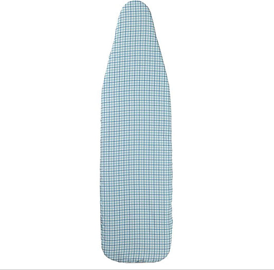 Household Essentials Deluxe Ironing Board Replacement Pad and Cover, White and Blue Grid Pattern