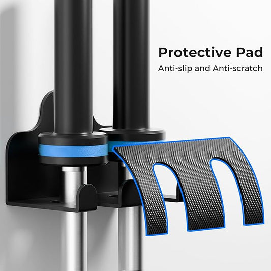 Barbell Wall Holder,Olympic Hanger,Garage Gym Bar Wall Rack,Vertical Barbell Mount Rack,Space Saving Commercial or Home Gym Accessory,Holds Under 33mm Bar Size