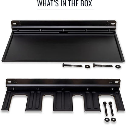 StoreYourBoard Power Tool Organizer Kit, Holds Drills and Power Tools, Shelf, Wall Mount Garage Storage Rack