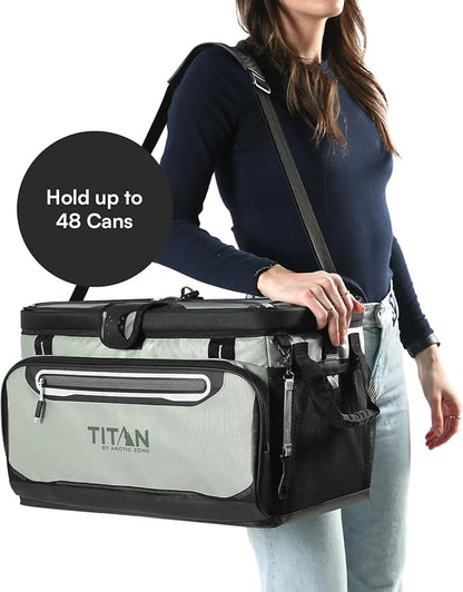 Titan by Arctic Zone Deep Freeze Cooler - Zipperless Hardbody Cooler - Deep Freeze Insulation, HardBody Liner, and SmartShelf